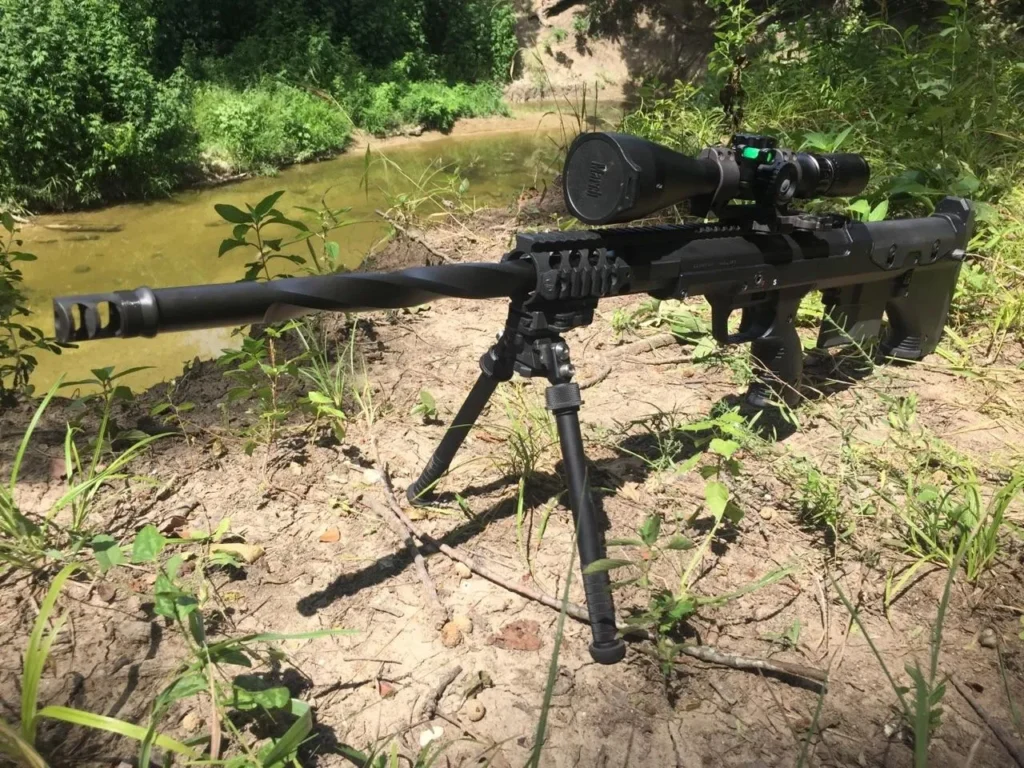 long range precision rifle using ammunition from Sherman Wildcat Cartridges